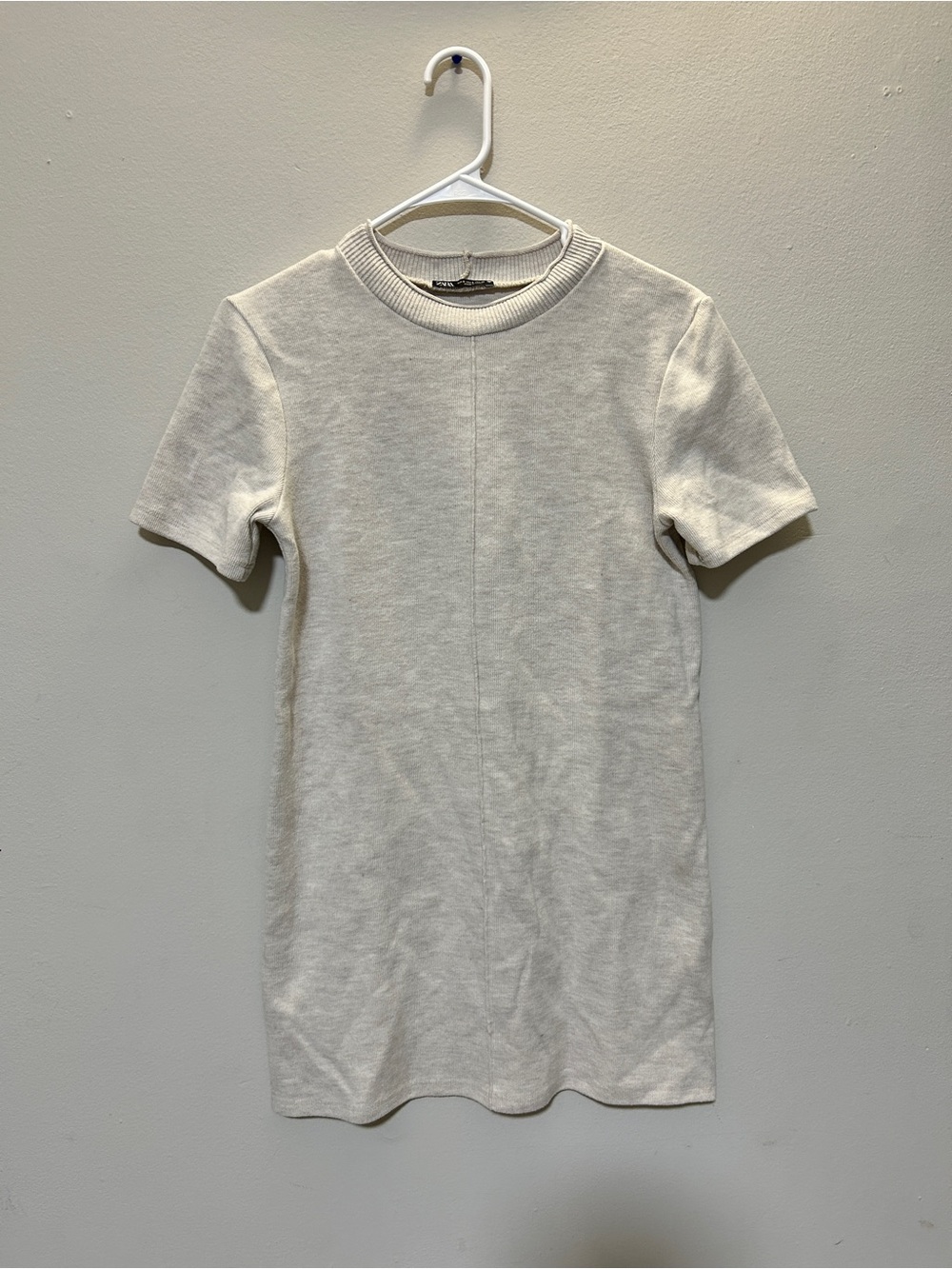 Zara Short-Sleeve Crewneck Dress